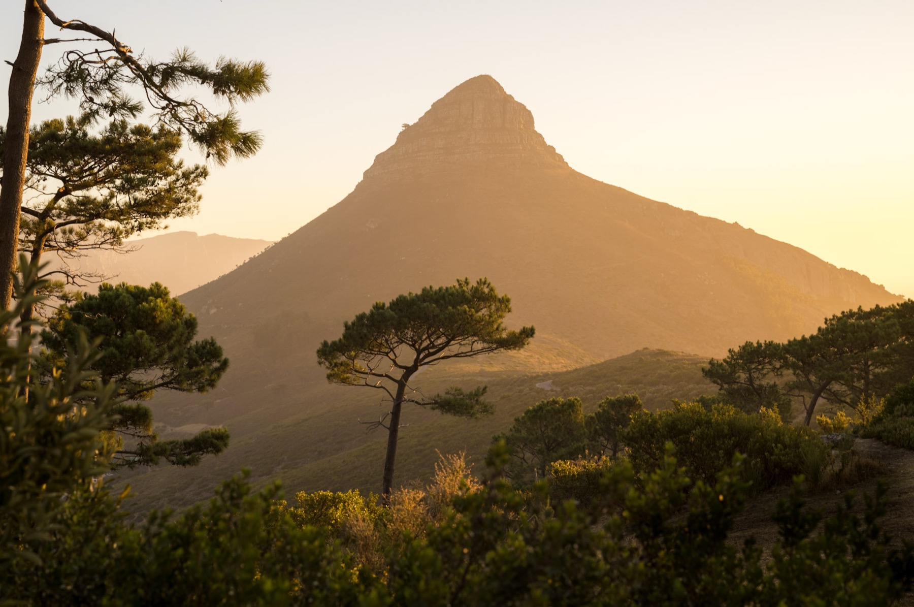 Lion's Head in Kapstadt bei Sonnenuntergang
